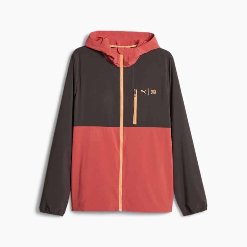 Puma | Men's x FIRST MILE Running Jacket - Black-Astro Red