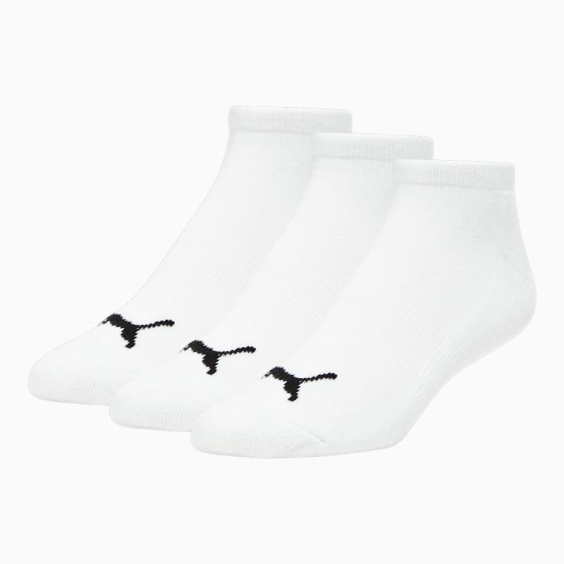 Puma | Men's Half-Terry Low Cut Socks (3 Pack) - WHITE TRADITIONAL