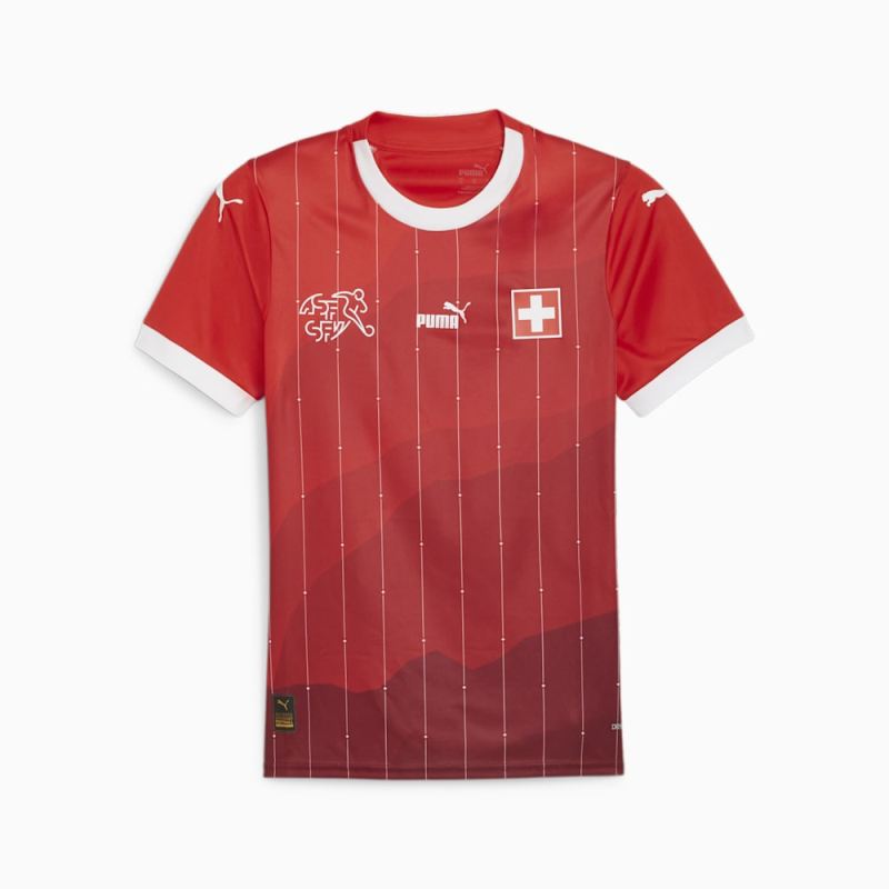 Puma | Women's Switzerland 23/24 World Cup Home Jersey - Red-White