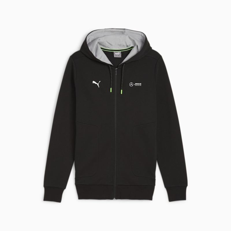 Puma | Men's Mercedes AMG-Petronas F1 Motorsport Hooded Sweat Jacket - Black