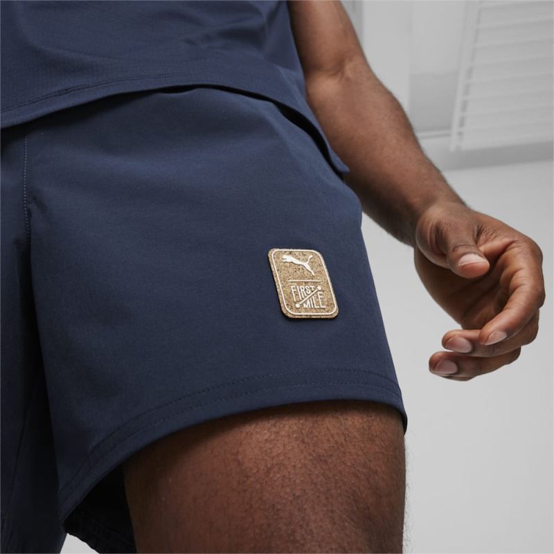 Puma | Men's x First Mile 5" Woven Shorts - Club Navy