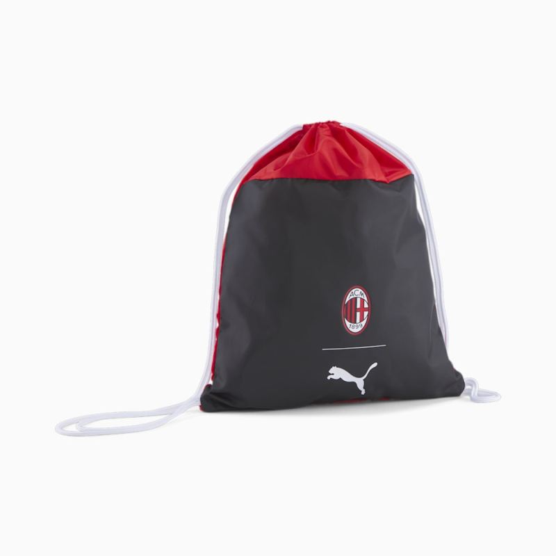 Puma | Women's A.C. Milan Fan Gym Sack - Black-For All Time Red - Click Image to Close