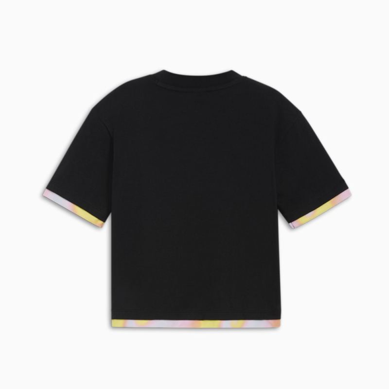 Puma | Girls Puma | Girls x SQUISHMALLOWS Little Kids Cam Tee - BLACK