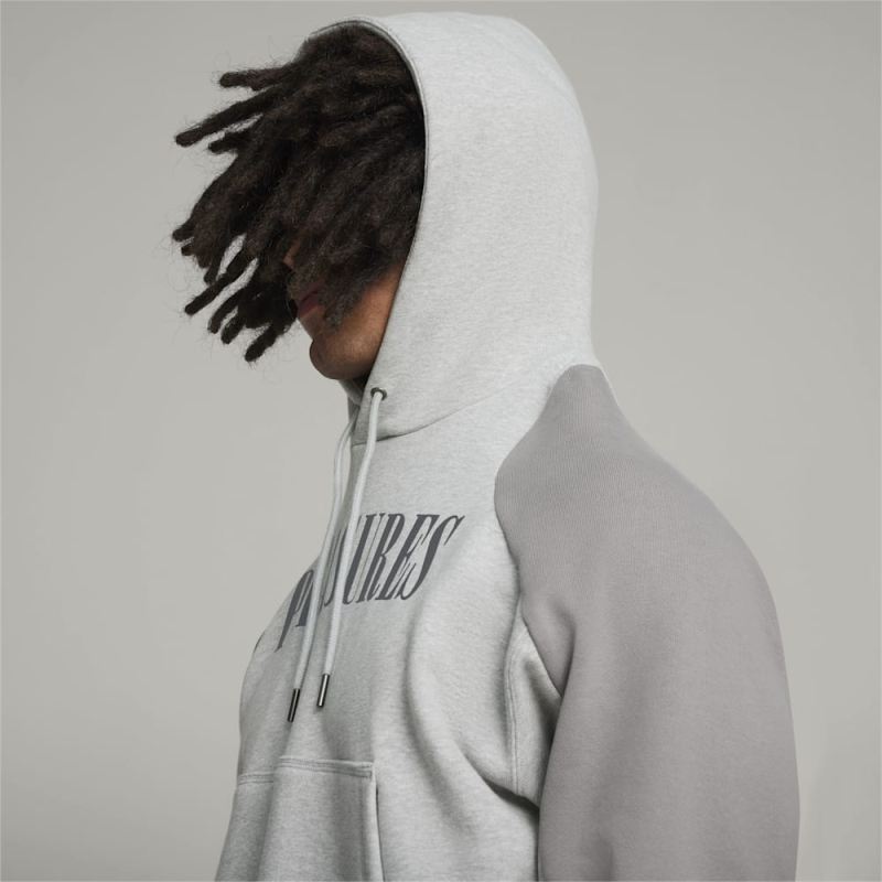 Puma | Men's x PLEASURES Hoodie - Light Gray Heather