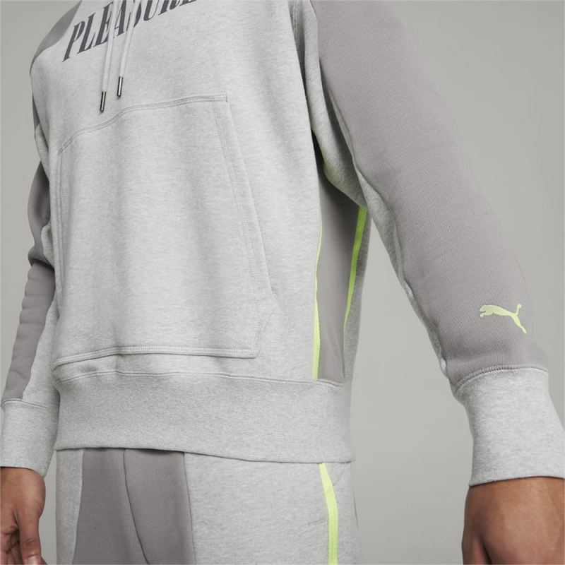 Puma | Men's x PLEASURES Hoodie - Light Gray Heather