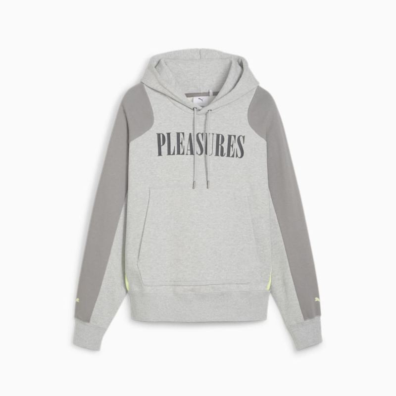 Puma | Men's x PLEASURES Hoodie - Light Gray Heather