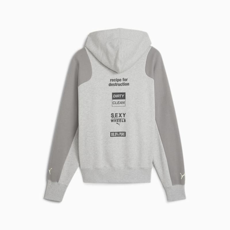 Puma | Men's x PLEASURES Hoodie - Light Gray Heather