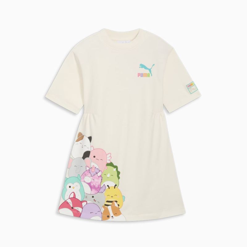 Puma | Girls Puma | Girls x SQUISHMALLOWS Little Kids T-Shirt Dress - WARM WHITE