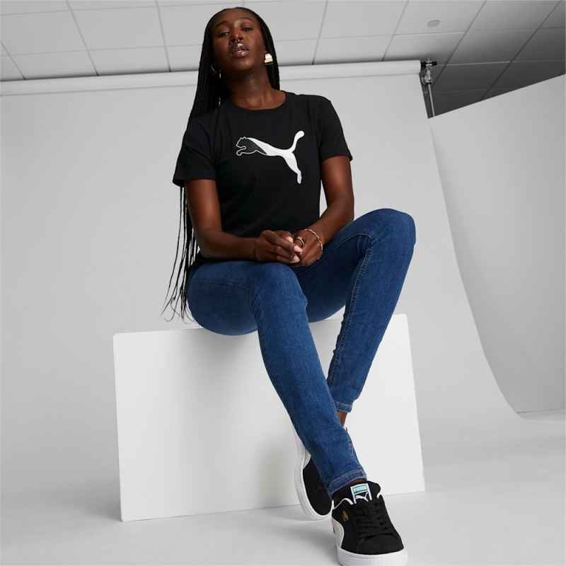 Puma | Women's Cat Segment Tee - Black - Click Image to Close