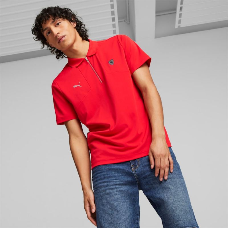 Puma | Men's Scuderia Ferrari Style Polo - Rosso Corsa