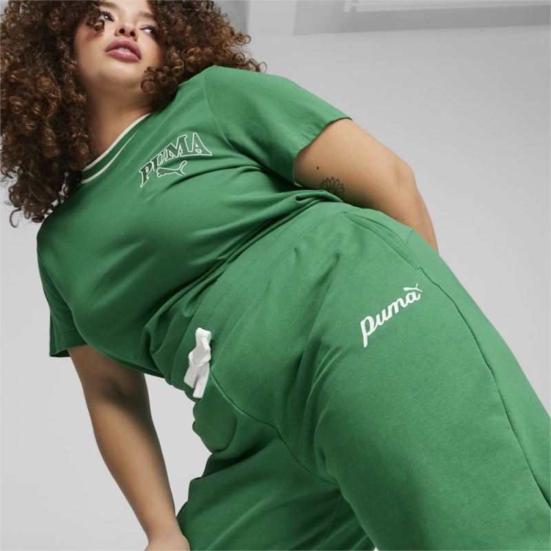 Puma | Women's ESS+ Script Sweatpants - Archive Green