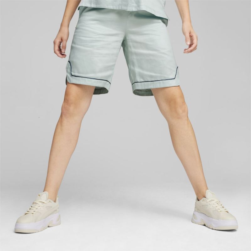 Puma | Women's INFUSE Woven Shorts - Turquoise Surf