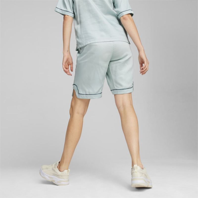 Puma | Women's INFUSE Woven Shorts - Turquoise Surf