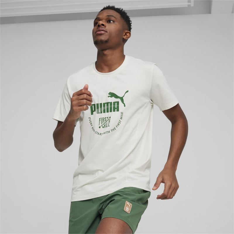 Puma | Men's x First Mile Running Tee - Vapor Gray