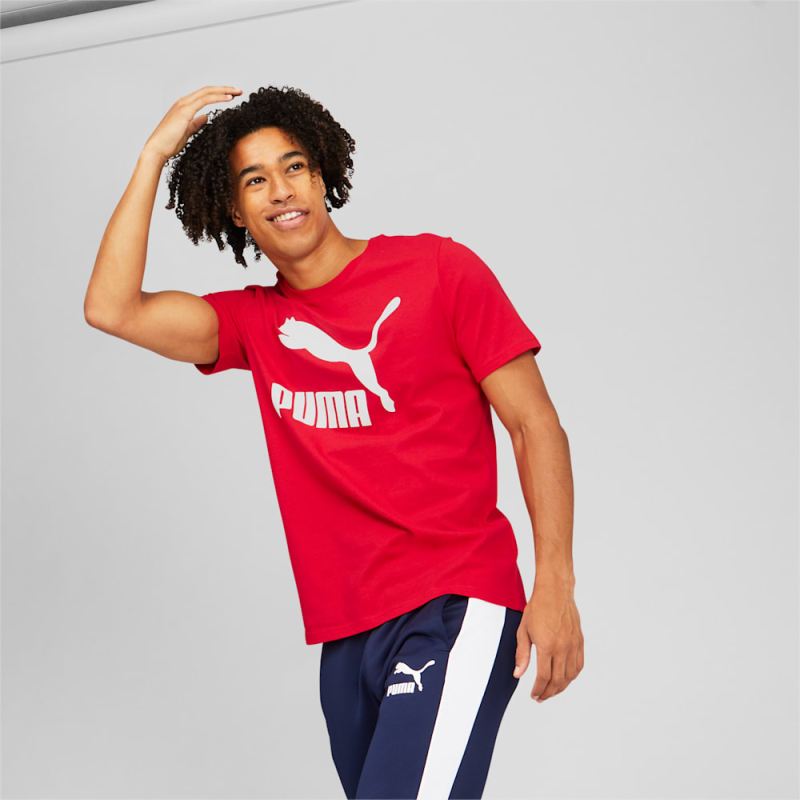 Puma | Men's Classics Logo Tee - High Risk Red-White