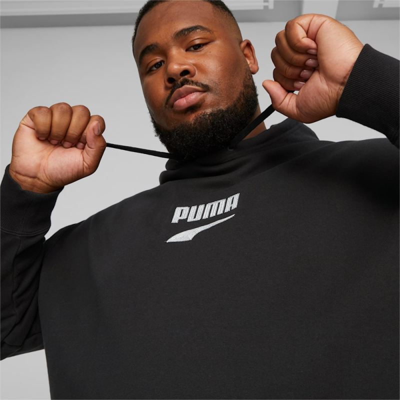 Puma | Men's DOWNTOWN Logo Hoodie - Black