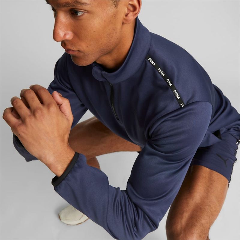 Puma | Men's Fit Training PWRFleece Quarter-zip - Navy