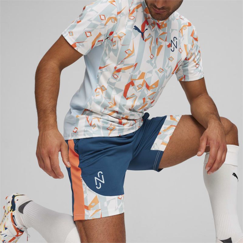 Puma | Men's x NEYMAR JR Creativity Soccer Shorts - Ocean Tropic-Hot Heat