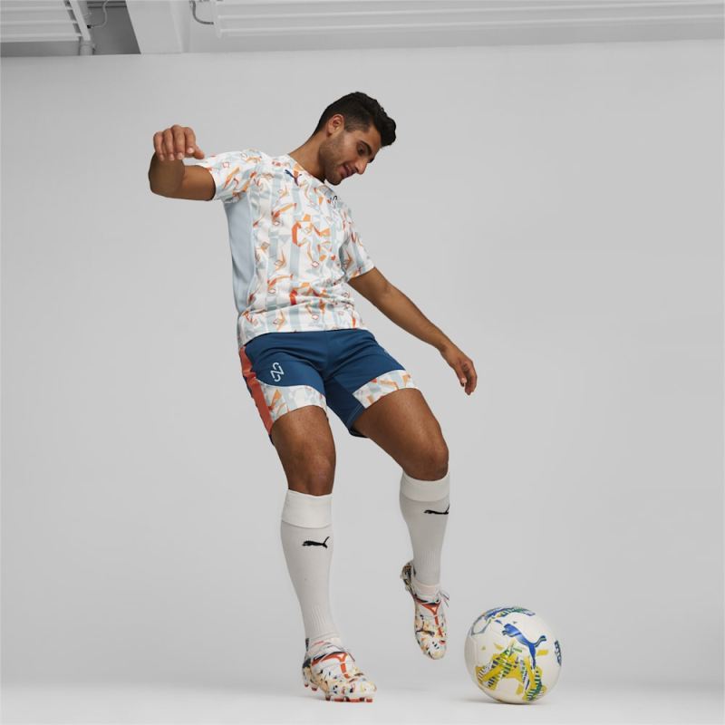 Puma | Men's x NEYMAR JR Creativity Soccer Shorts - Ocean Tropic-Hot Heat