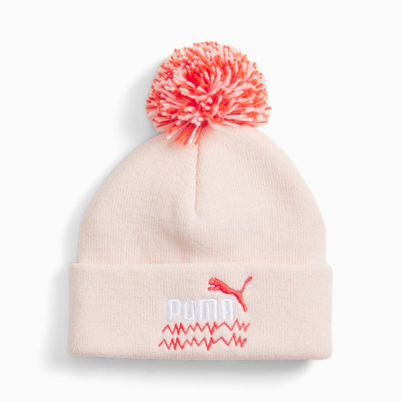 Puma | Boys Mixmatch Pom Pom Big Kids Beanie - Frosty Pink-AOP - Click Image to Close