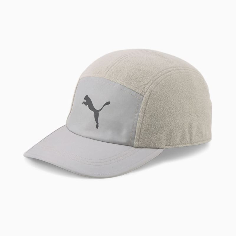 Puma | Men's Fleece Five-Panel Hat - Pebble Gray-Open Road