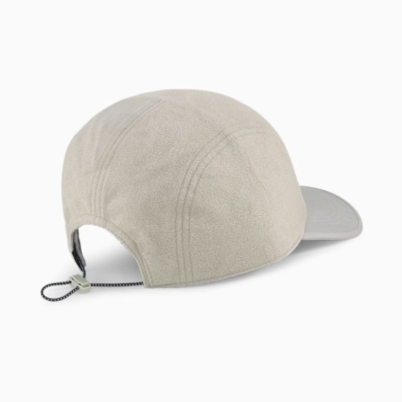 Puma | Men's Fleece Five-Panel Hat - Pebble Gray-Open Road