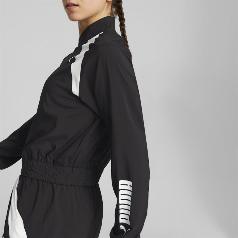 Puma | Women's Fit Woven Fashion Jacket - Black-White