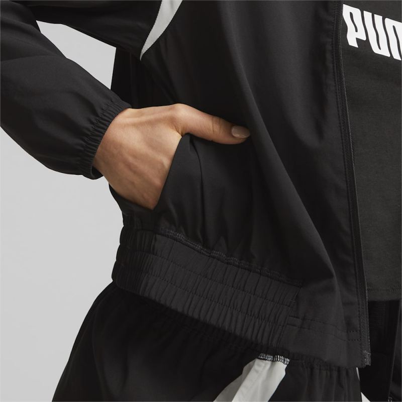 Puma | Women's Fit Woven Fashion Jacket - Black-White