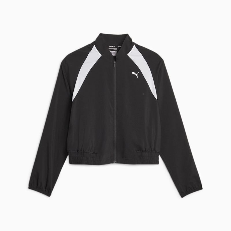 Puma | Women's Fit Woven Fashion Jacket - Black-White