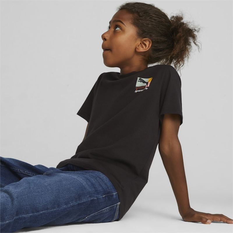 Puma | Boys Classics Brand Love Tee - Black - Click Image to Close