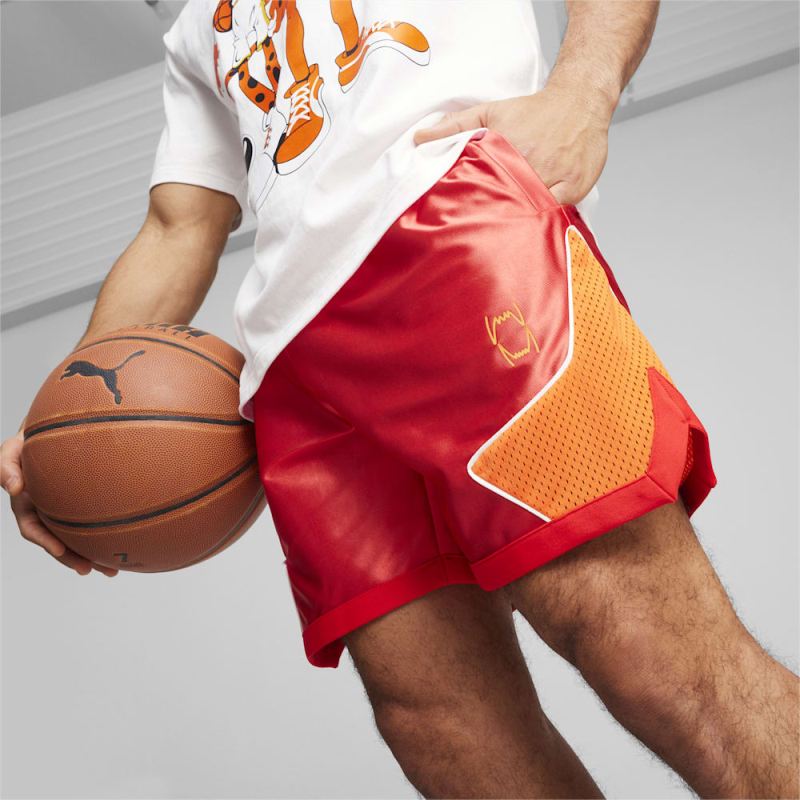 Puma | Men's HOOPS x CHEETOS Shorts - For All Time Red-Rickie Orange