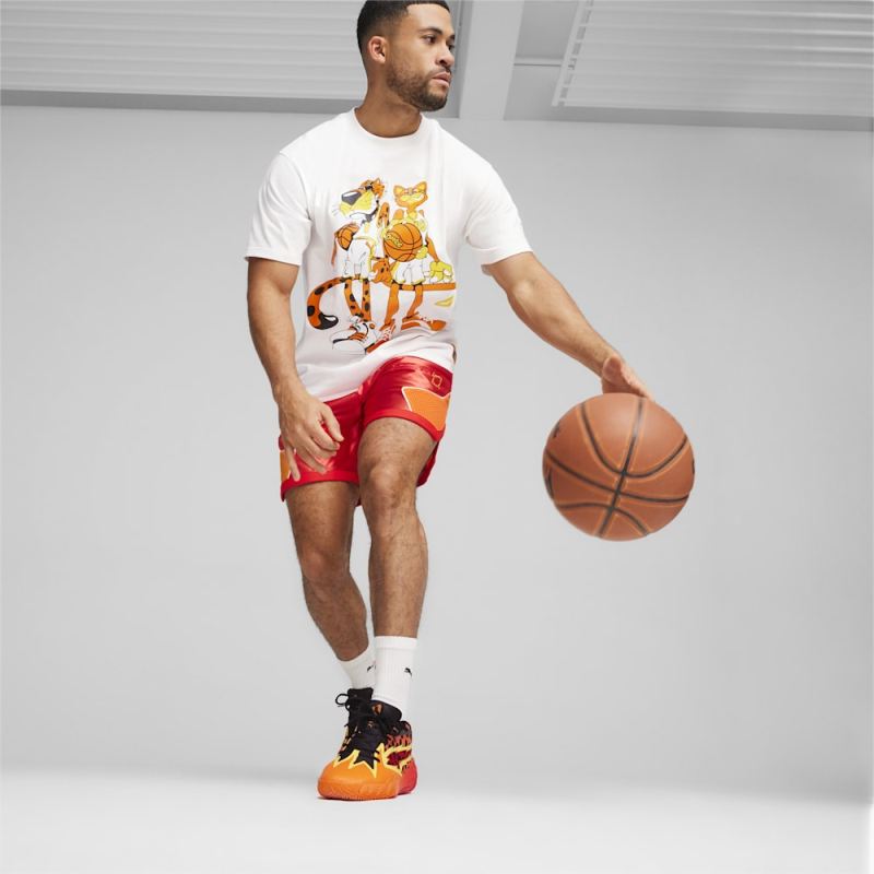 Puma | Men's HOOPS x CHEETOS Shorts - For All Time Red-Rickie Orange