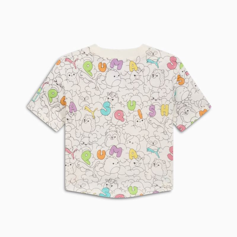 Puma | Girls Puma | Girls x SQUISHMALLOWS Toddlers AOP Tee - WARM WHITE