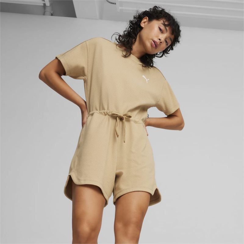 Puma | Women's HER Short Jumpsuit - Prairie Tan