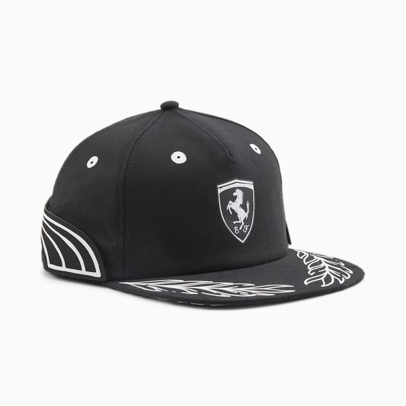 Puma | Men's SCUDERIA FERRARI x JOSHUA VIDES Flat Brim Cap - Black