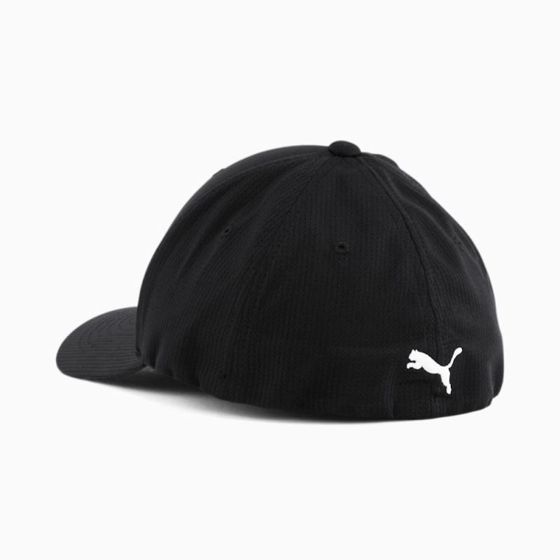 Puma | Men's Hudson Flexfit Cap - BLACK/WHITE