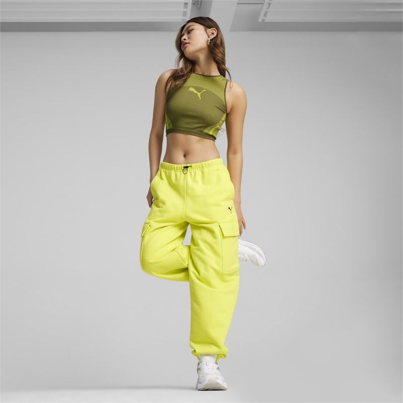 Puma | Women's DARE TO Relaxed Sweatpants - Lime Sheen