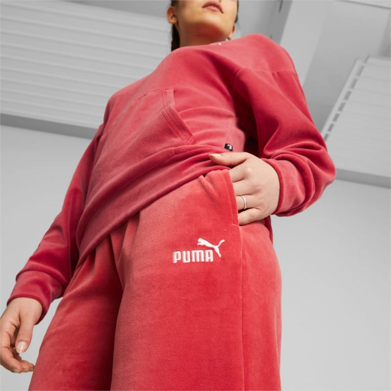 Puma | Women's Essentials Elevated Straight Leg Pants - Astro Red