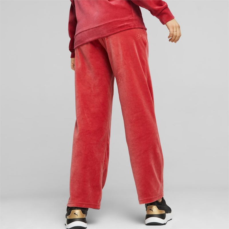 Puma | Women's Essentials Elevated Straight Leg Pants - Astro Red