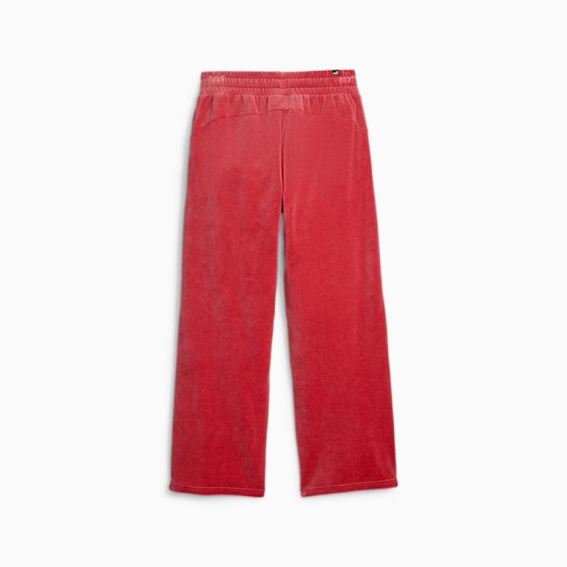 Puma | Women's Essentials Elevated Straight Leg Pants - Astro Red