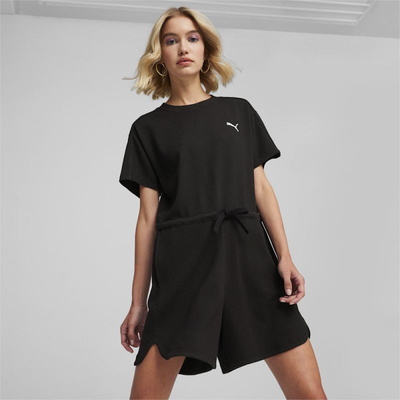 Puma | Women's HER Short Jumpsuit - Black - Click Image to Close