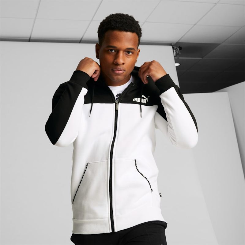 Puma | Men's ESS Block Tape Hoodie - Black-White