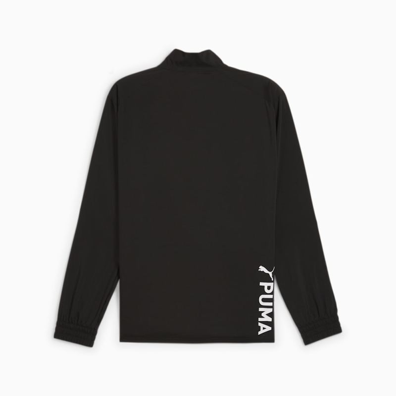 Puma | Men's FIT Woven Quarter Zip Sweater - Black