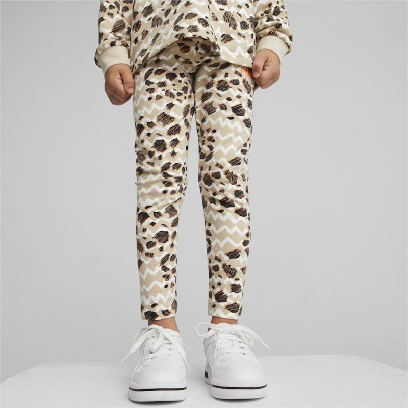 Puma | Girls Essentials Mix Match Leggings - Granola