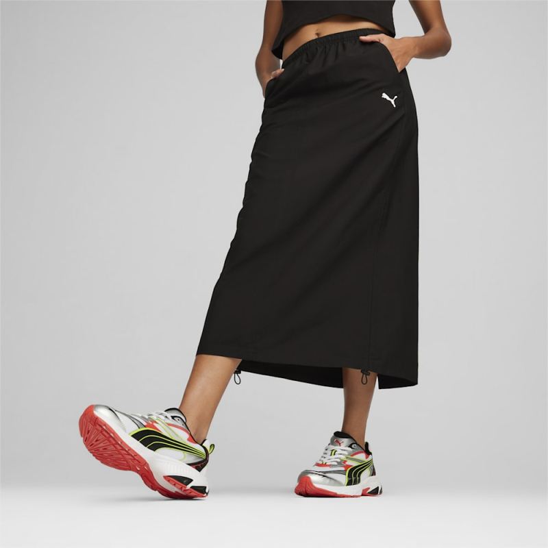 Puma | Women's DARE TO Midi Woven Skirt - Black