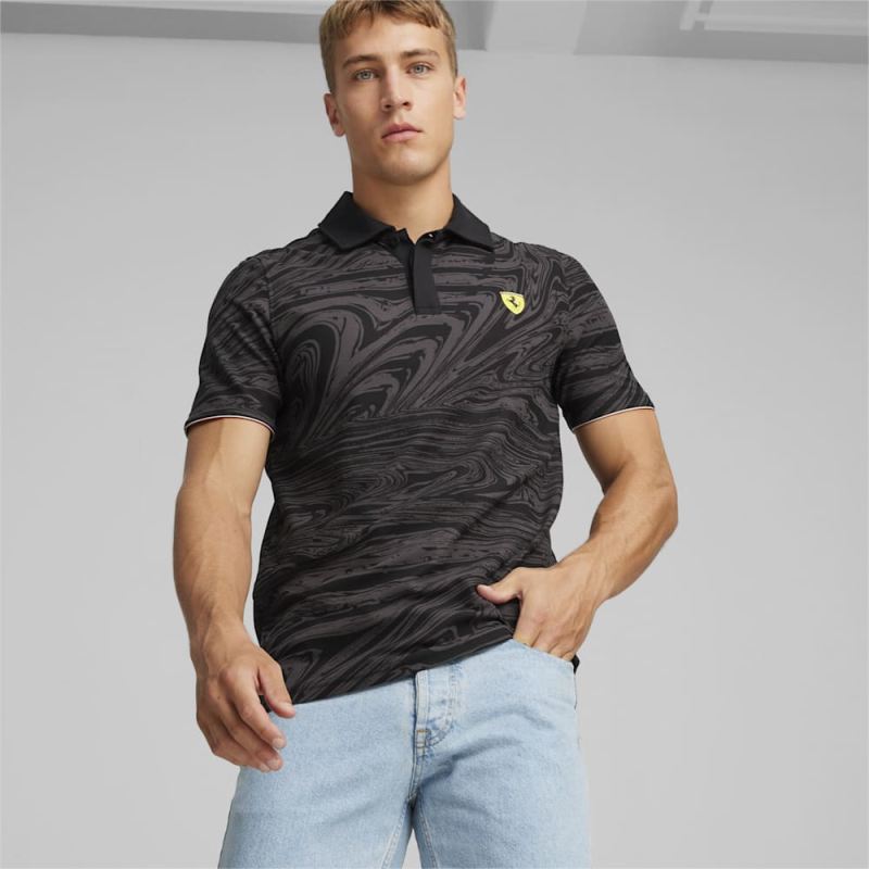 Puma | Men's Scuderia Ferrari Race Motorsport Graphic Polo - Black