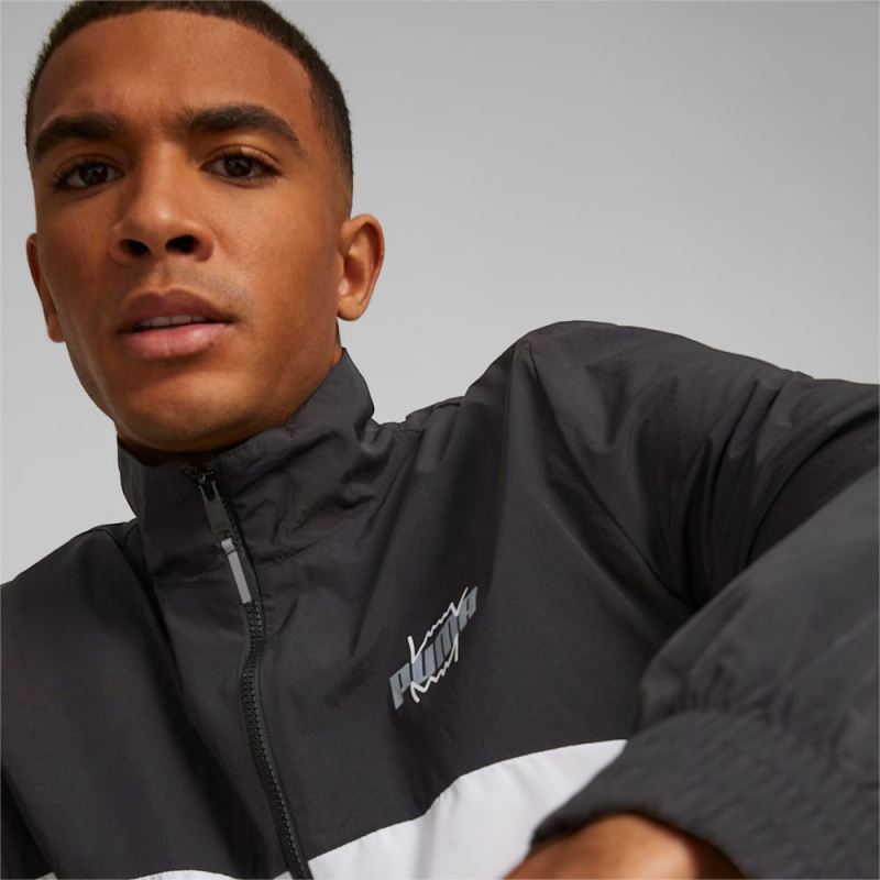 Puma | Men's Clyde Basketball Jacket 2.0 - Black-White