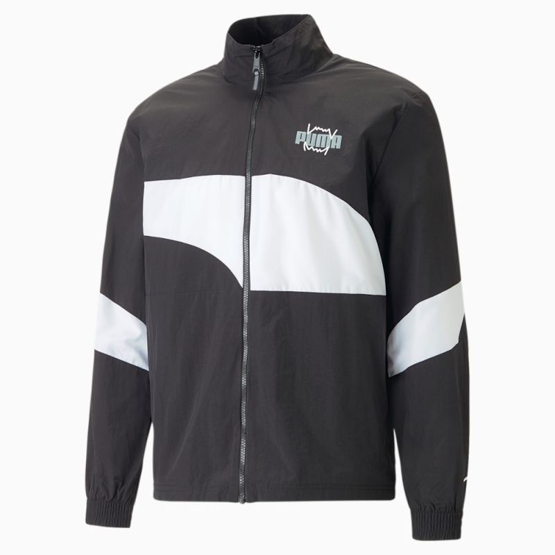 Puma | Men's Clyde Basketball Jacket 2.0 - Black-White