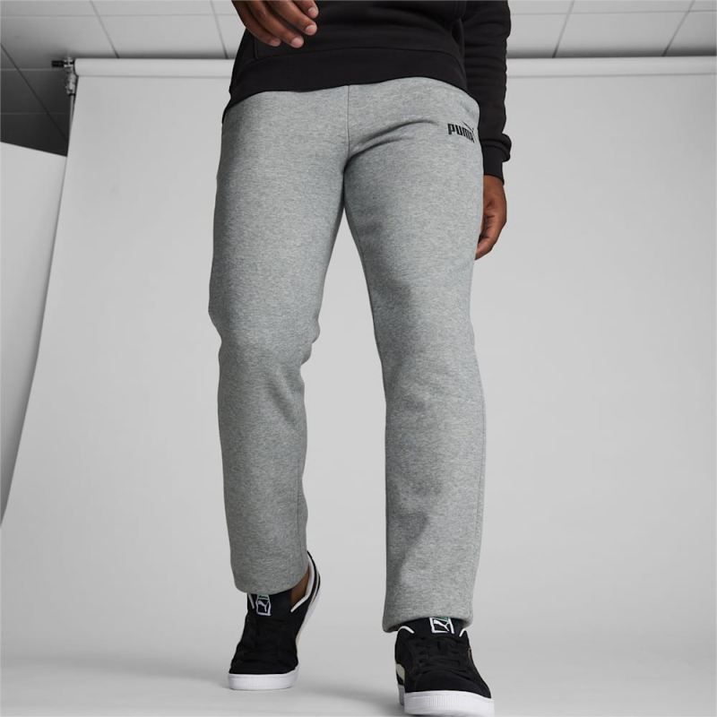 Puma | Men's Essentials Logo Pants - Medium Gray Heather