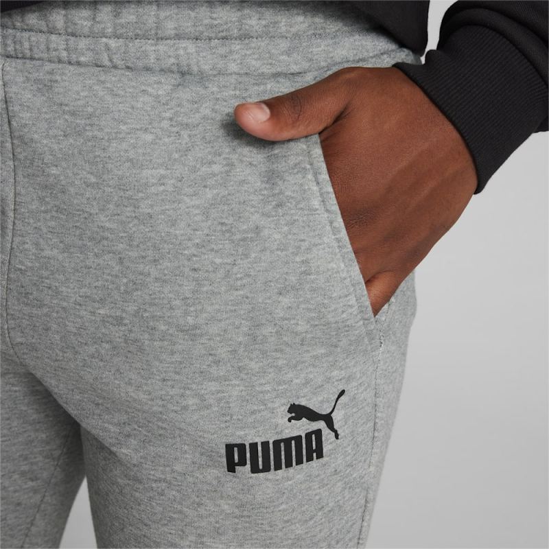 Puma | Men's Essentials Logo Pants - Medium Gray Heather